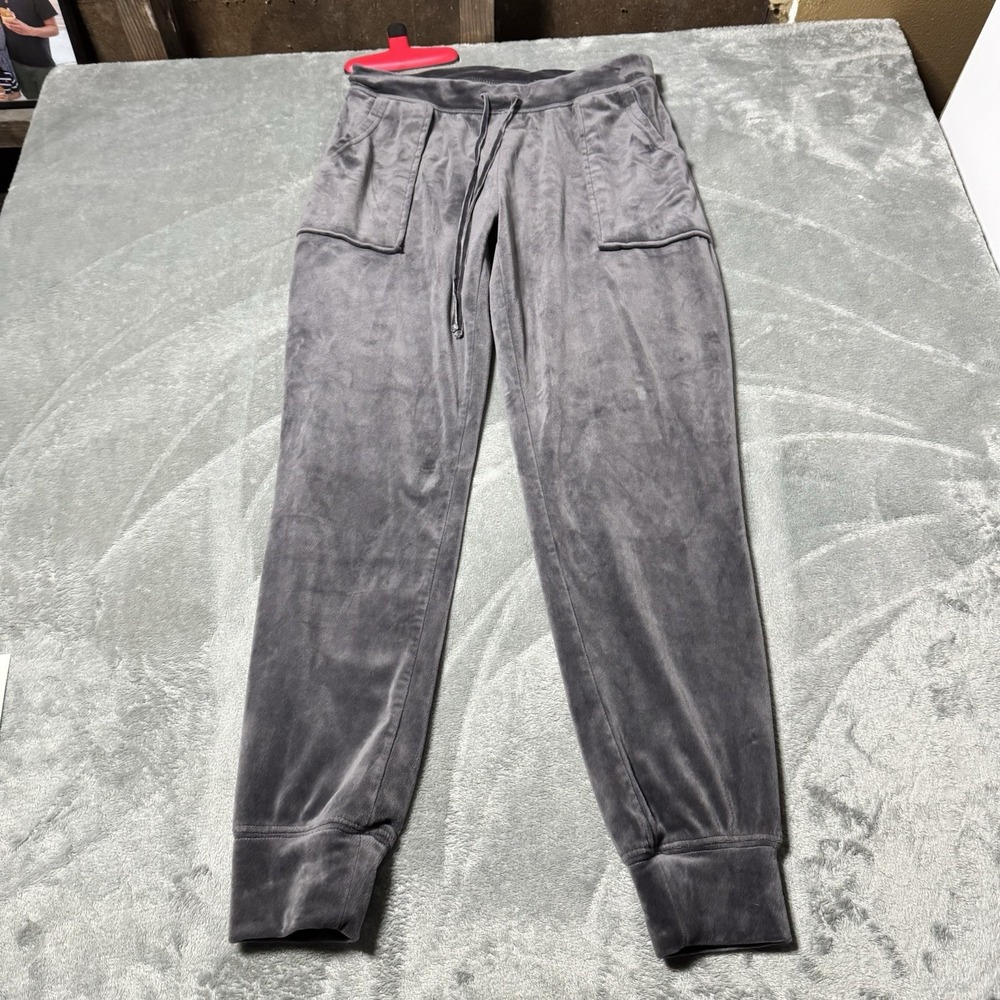 House Of Harlow 1960 Velour Joggers Women's Soft Cozy Luxury Velvet Gray Size S